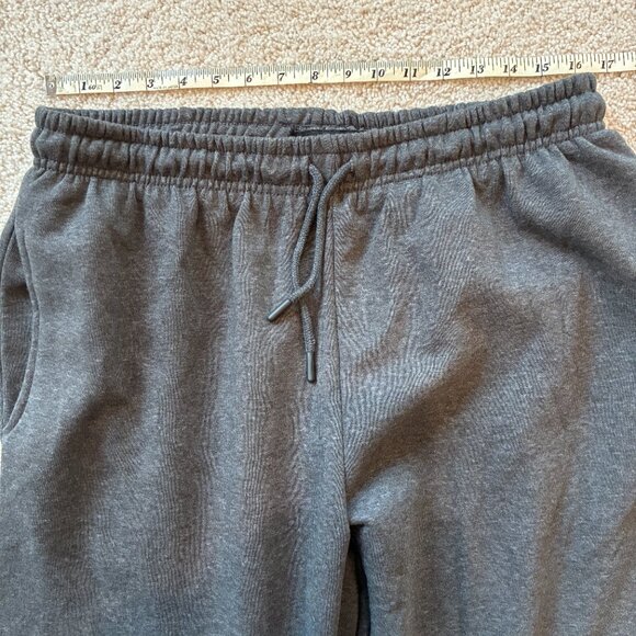 Fleece Straight Leg Loose Sweatpants with Pockets Charcoal Gray - Picture 8 of 11